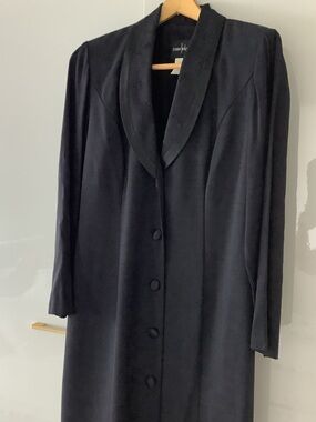 John Robert Black Long Sleeve Coat Dress - Classic Black